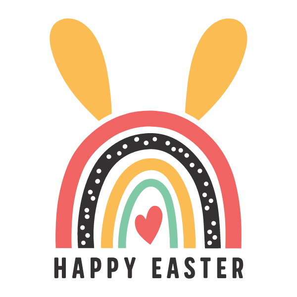 Free Happy Easter Rainbow Svg