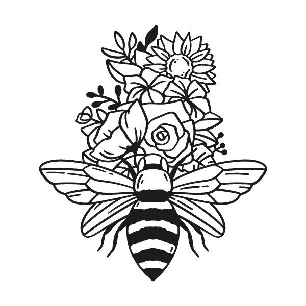 Free Floral Bee Svg