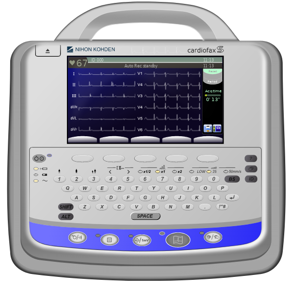 EKG-Gerät cardiofax S NKE ECG-2250, ohne Batterie und Zubehör aber Animiert