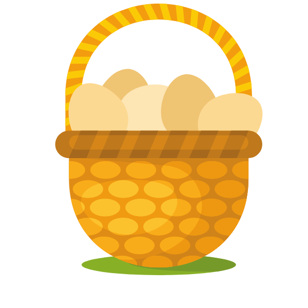 Basket full of eggs