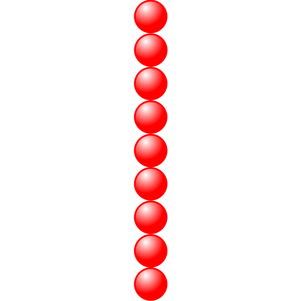 1x9 red balls