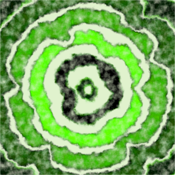 Radiant green pattern
