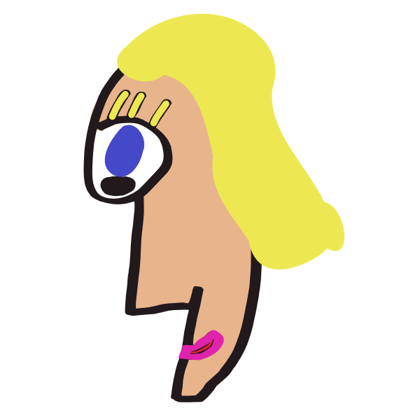 Caricature woman head