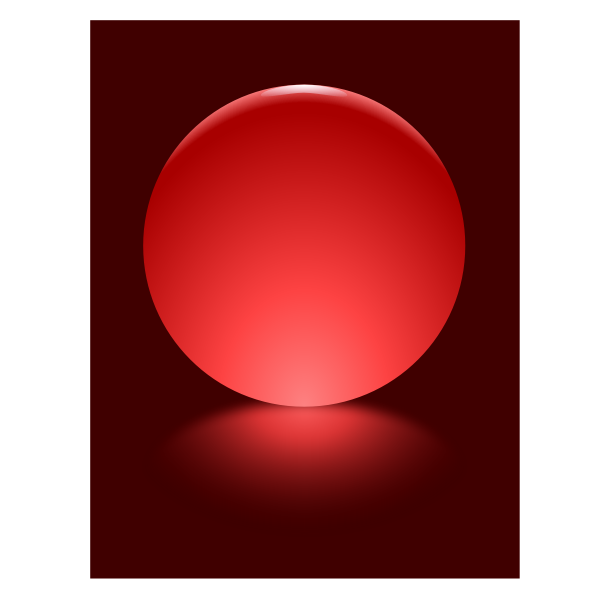 2 Red Sphere Blurred Reflection