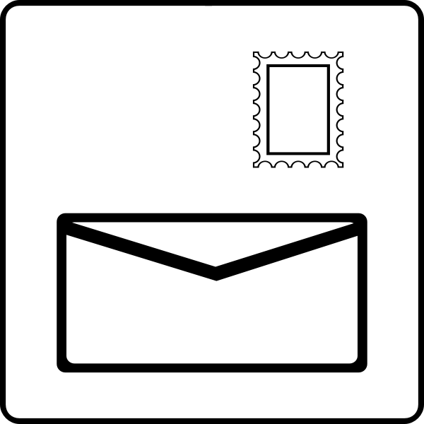 Envelope wirh stamp icon vector image