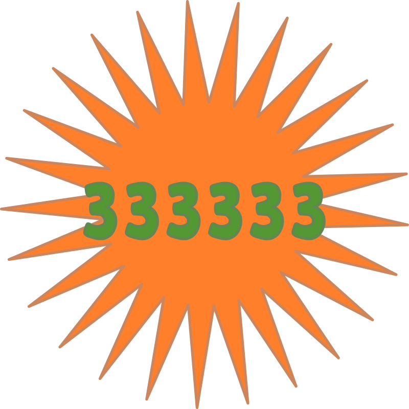 Sun with numbers