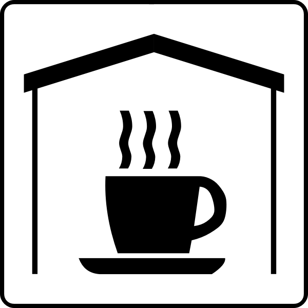 Vector symbol for coffee in room