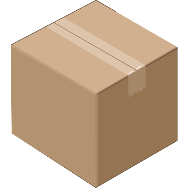 Isometric cardboard box | Free SVG
