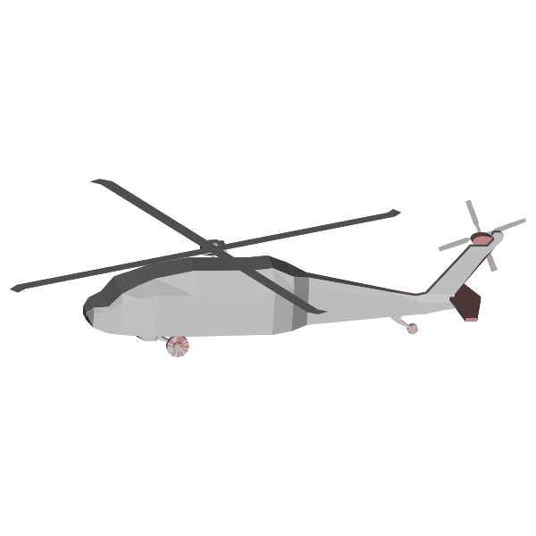3D Low Poly Blackhawk Helicopter
