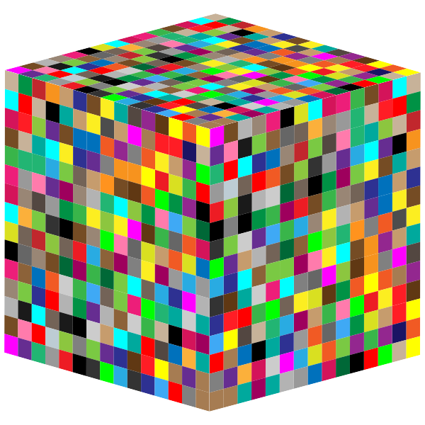 3D Multicolored cube