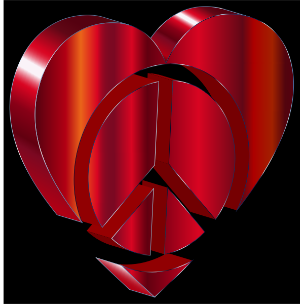 Download 3D Peace Heart | Free SVG
