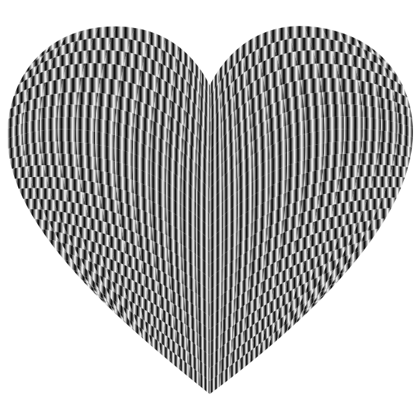 3D Prismatic Grid Heart 5