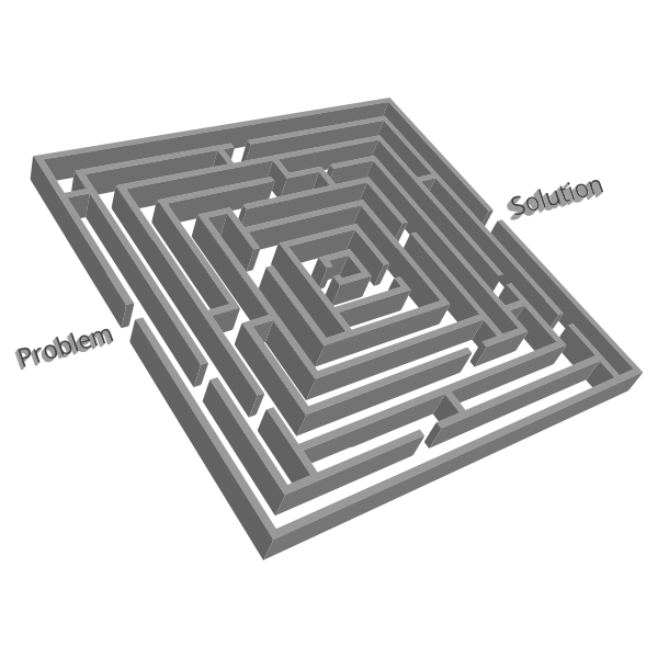 3D Problem Solution Maze | Free SVG