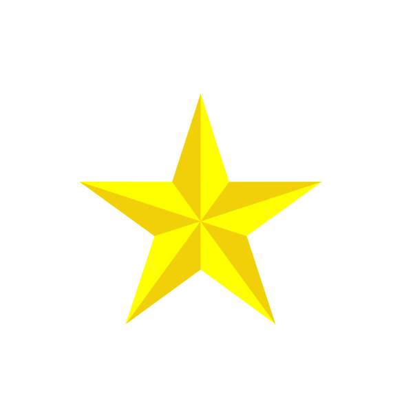 Decorative yellow star | Free SVG