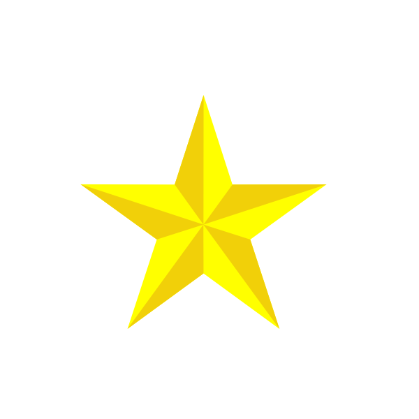 Decorative yellow star