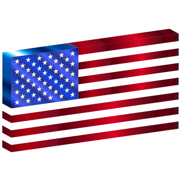 3D USA Flag Variation 2