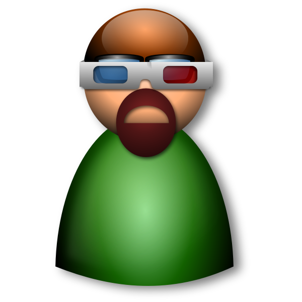 3d Glasses avatar vector image