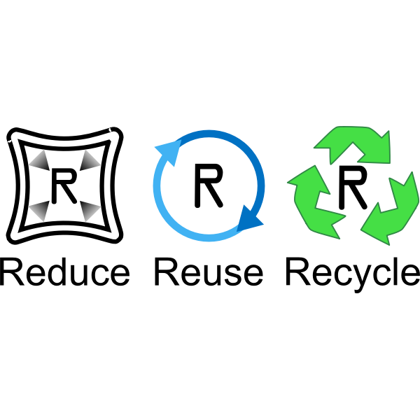 Vector image of recycling labels