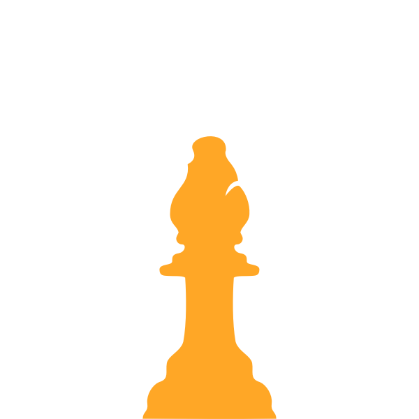 Chess piece color silhouette