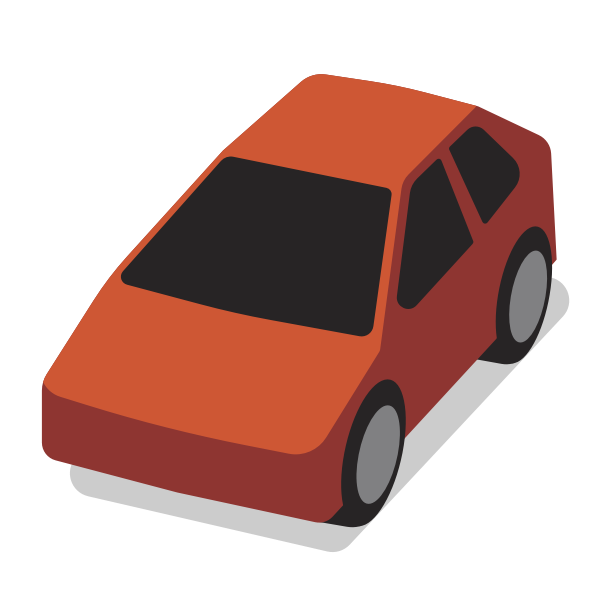 3D red car