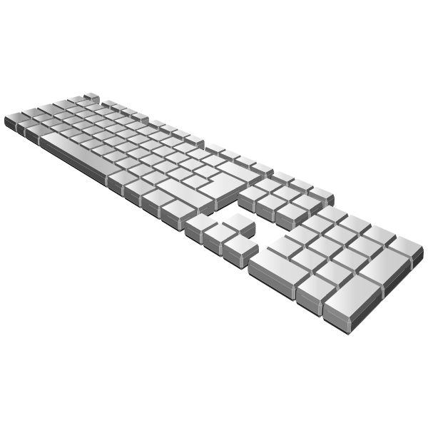 Blank gray keyboard vector image
