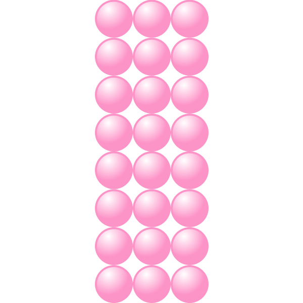 3x8 pink balls
