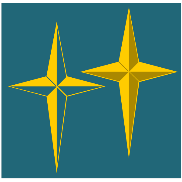 vector-drawing-of-4-point-beveled-star-free-svg
