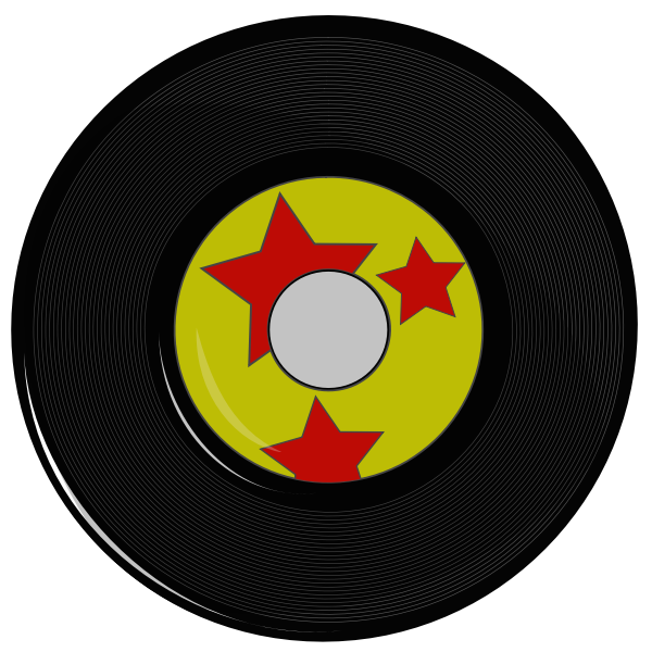 Download Vector drawing of vinyl record | Free SVG