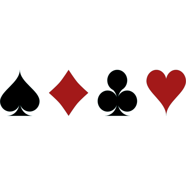 Vector drawing of the four suits in a deck of cards | Free SVG