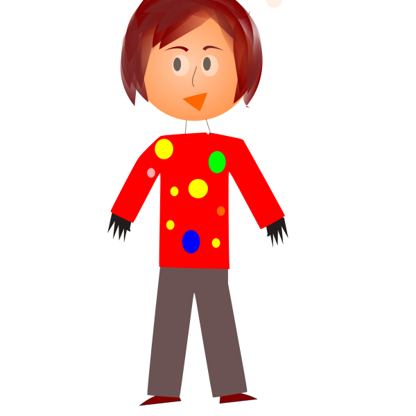 Anime Kid With Red Hair Free Svg