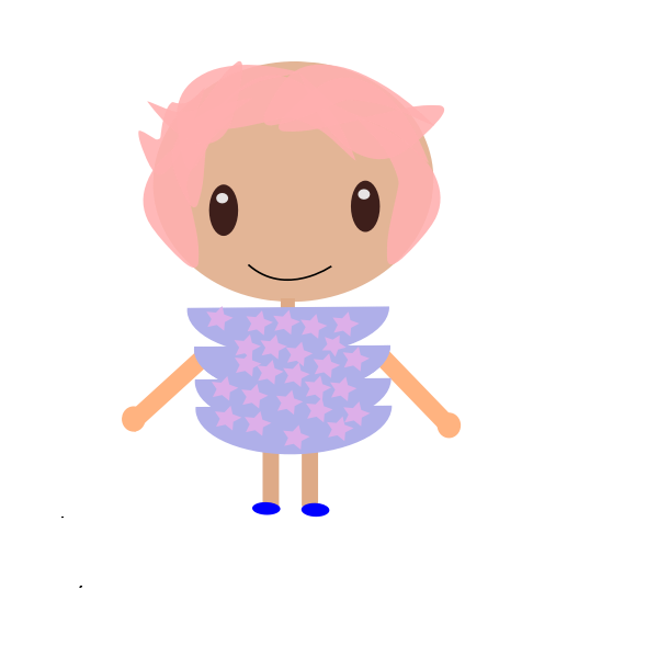 Kid with pink hair
