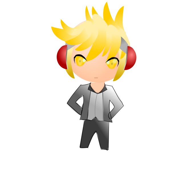 Anime Kid With Red Hair Free Svg