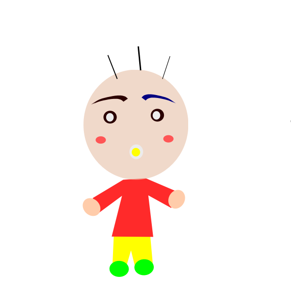 Colorful cartoon boy vector image