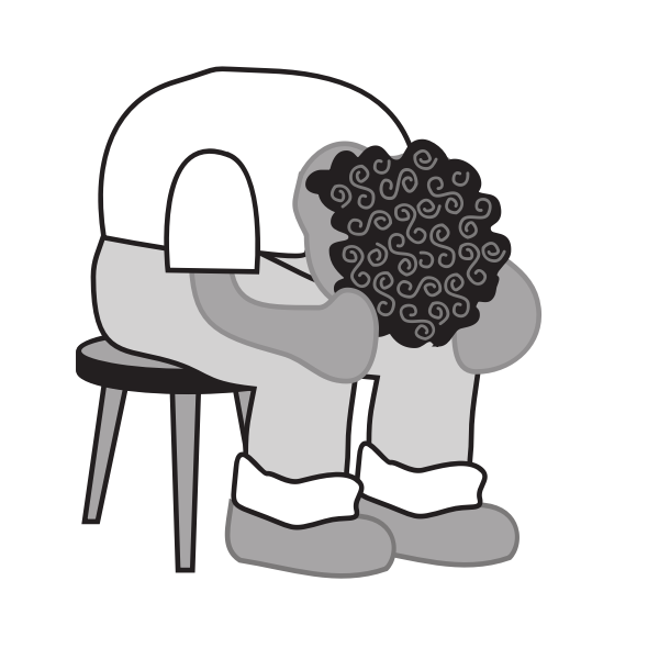 Boy crying vector clip art