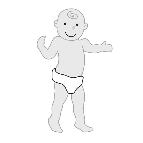Baby standing up vector illustration | Free SVG