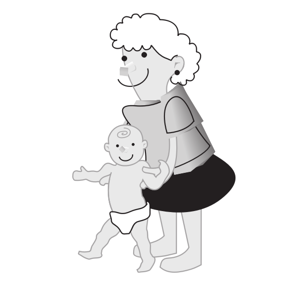 Download Mother holding a baby vector image | Free SVG