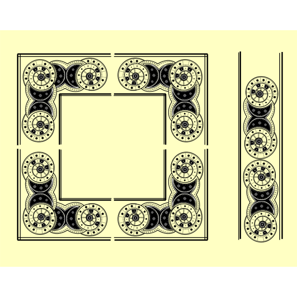 Vector image of calestial decoration frame