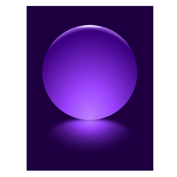 8 Purple Sphere Blurred Reflection
