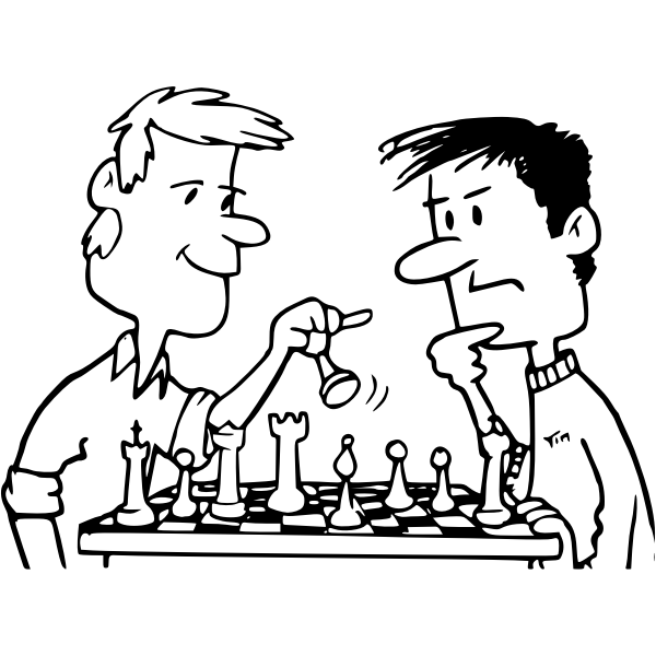 Chess from coloring book