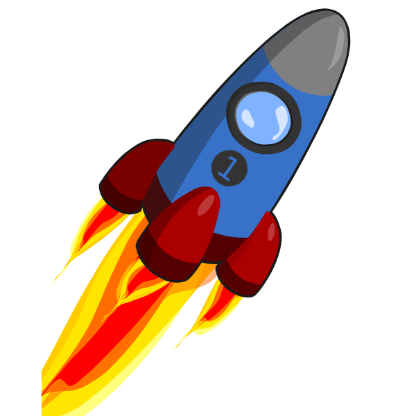 Blue rocket | Free SVG