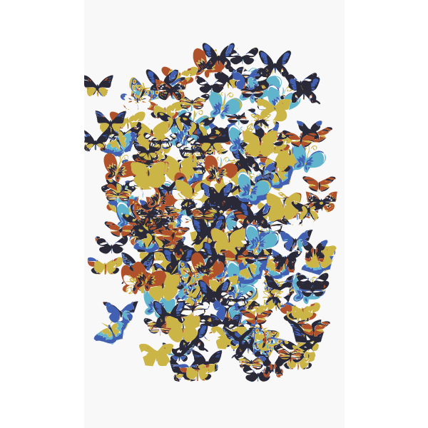 A Swarm Of Butterflies Free Svg