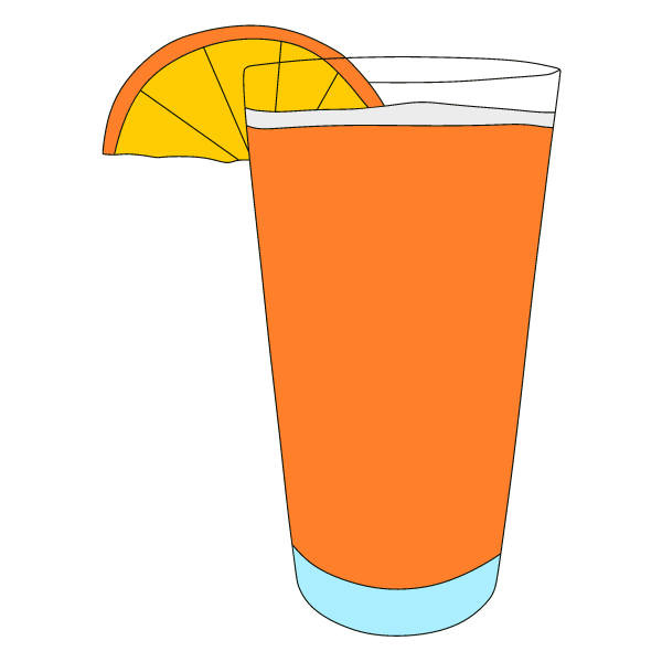 A glass of orange juice I