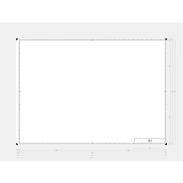DIN A1 template vector drawing