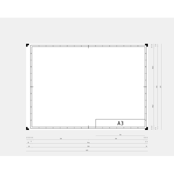 DIN A3 template vector clip art