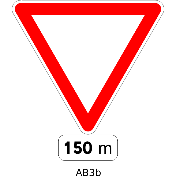 Give way road sign vector image
