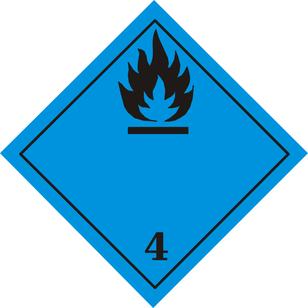 Blue radioactivity warning