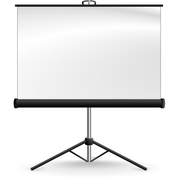 Portable projection screen vector image