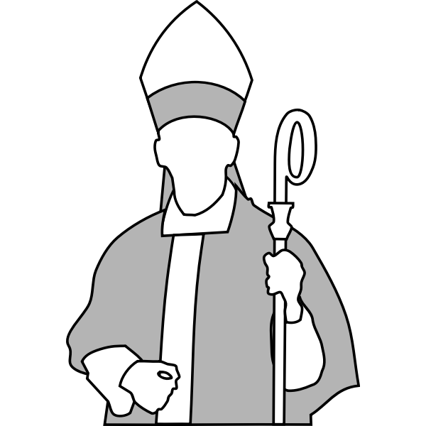 Vector drawing of Christian bishop