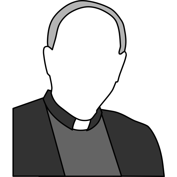 Vector drawing of a priest Free SVG