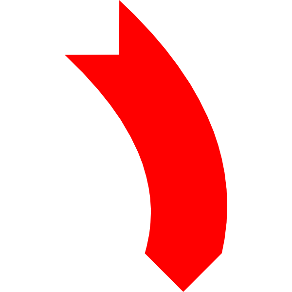 Red down arrow vector clip art